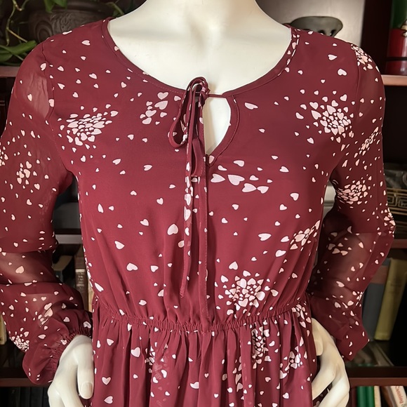 ❤️ Wild Blue Sadie Robertson heart print dress ❤️ - Picture 1 of 6